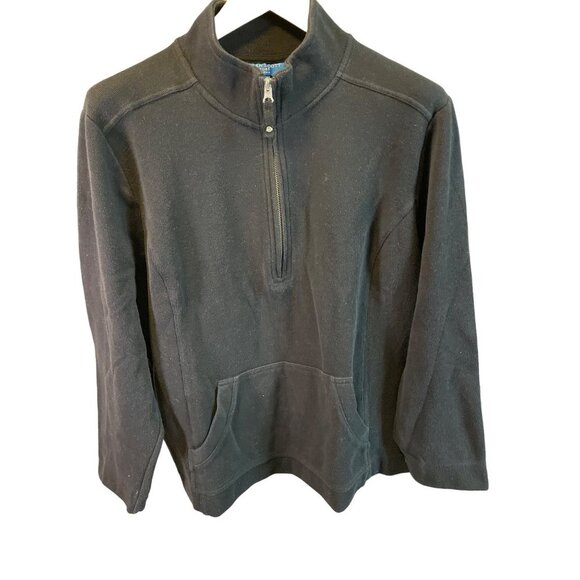 Karen Scott Sport Black Mock Neck Long Sleeve Pullover Shirt Sz 2X - Picture 1 of 9